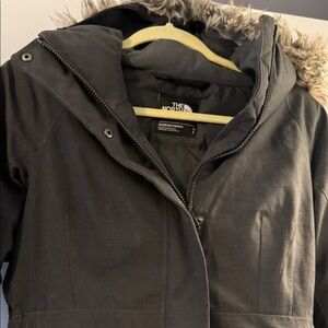 The North Face Women's Black Faux Fur-Trim Ski Jacket